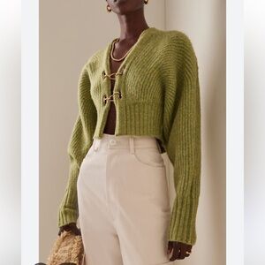 Cult Gaia Casella Green Sweater Cardigan